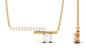 0.5 Carat Certified Moissanite Contemporary Bar Necklace