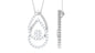 Moissanite Teardrop Necklace in Prong Setting