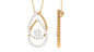 Moissanite Teardrop Necklace in Prong Setting