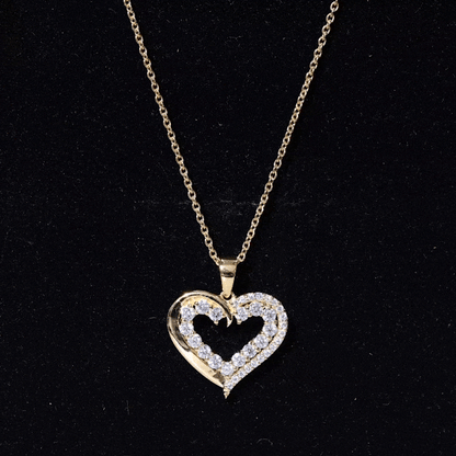 Certified Moissanite Open Heart Pendant