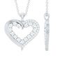 Certified Moissanite Open Heart Pendant
