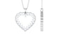 Certified Moissanite Open Heart Pendant Necklace