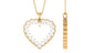 Certified Moissanite Open Heart Pendant Necklace