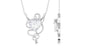 2 CT Moissanite Devil Heart Necklace in Bezel Setting