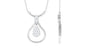 Certified Moissanite Teardrop Necklace in Illusion Setting