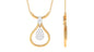 Certified Moissanite Teardrop Necklace in Illusion Setting