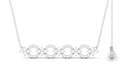 Certified Moissanite Bar Necklace for Women