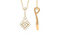 Designer Moissanite Dangle Pendant in Prong Setting