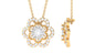 Certified Moissanite Floral Pendant Necklace