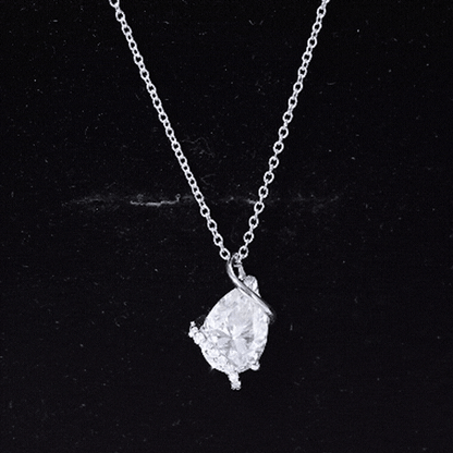 2.2 Carat Certified Moissanite Designer Teardrop Pendant