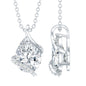 2 Carat Pear Shaped Moissanite Solitaire Pendant in Silver