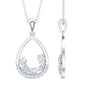 Designer Moissanite Teardrop Pendant Necklace