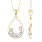 Designer Moissanite Teardrop Pendant Necklace