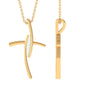 Contemporary Moissanite Religious Cross Pendant Necklace