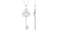 Princess Cut Moissanite Vintage Key Pendant Necklace