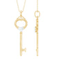 Certified Moissanite Key to My Heart Necklace for Women