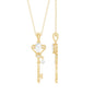 Vintage Moissanite Key Pendant for Women