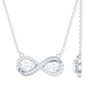 Certified Pear Shape Moissanite Infinity Necklace for Women