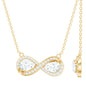 Certified Pear Shape Moissanite Infinity Necklace for Women