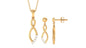Certified Moissanite Infinity Necklace and Earrings Set
