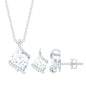 Pear and Round Shape Moissanite Teardrop Jewelry Set for Women