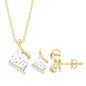 Pear and Round Shape Moissanite Teardrop Jewelry Set for Women