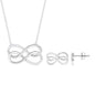 Moissanite Twin Infinity Interlock Jewelry Set