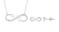Simple Moissanite Infinity Jewelry Set for Her