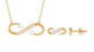 Simple Moissanite Infinity Jewelry Set for Her