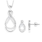 Certified Moissanite Infinity Pendant and Earrings Set