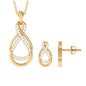 Certified Moissanite Infinity Pendant and Earrings Set