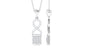 Art Deco Moissanite Infinity Pendant Necklace
