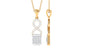 Art Deco Moissanite Infinity Pendant Necklace