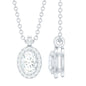 0.4 Carat Oval Moissanite Bridal Pendant Necklace