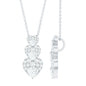 Certified Moissanite Dangle Heart Pendant Necklace