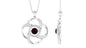 0.3 Carat Natural Garnet Flower Pendant with Diamond