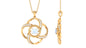 Modern Flower Pendant with Round Moonstone and Diamond