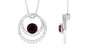 Garnet and Diamond Promise Eternity Pendant Necklace
