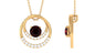 Garnet and Diamond Promise Eternity Pendant Necklace