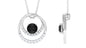 Lab Grown Black Diamond Eternity Necklace with White Diamond