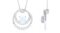 Classic Moonstone and Diamond Open Circle Pendant