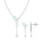 Natural Ethiopian Opal Teardrop Necklace Set with Certificate