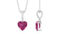 Heart Shape Pink Tourmaline Pendant with Diamond Bail