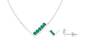 Emerald and Diamond Chevron jewelry Set