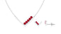 Created Ruby and Diamond Chevron jewelry Set