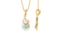 Natural 0.8 Carat Aquamarine Twisted Pendant Necklace with Diamond