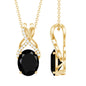 4 Carat Oval Lab Created Black Diamond Infinity Necklace With Chain