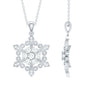 Vintage Inspired Moissanite Snowflake Pendant Necklace
