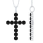 Lab Created Black Diamond Cross Pendant Necklace