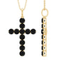 Lab Created Black Diamond Cross Pendant Necklace